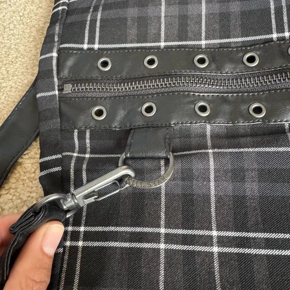 Killstar Women's Pants Dead Resistance Ash Tartan Skinny Jeans - Picture 4 of 10